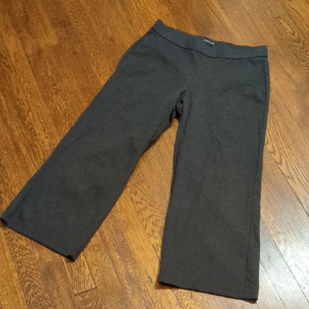 Eileen Fisher wide-leg cropped knit pants